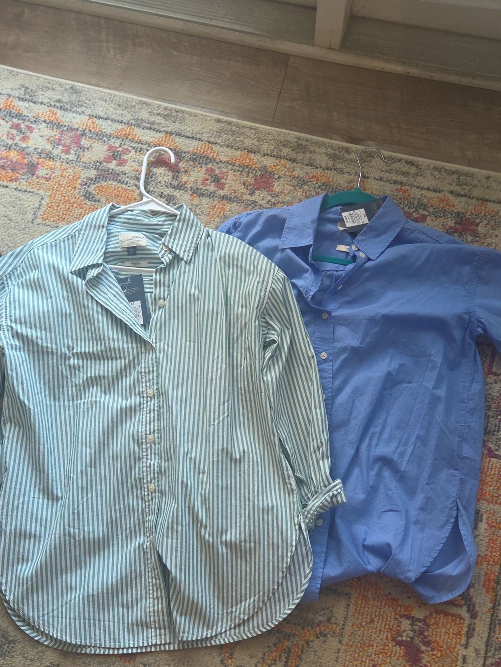 NEW Set Of 2 Universal Thread Target Oversized Tunic Fit Button Down Shirts XS